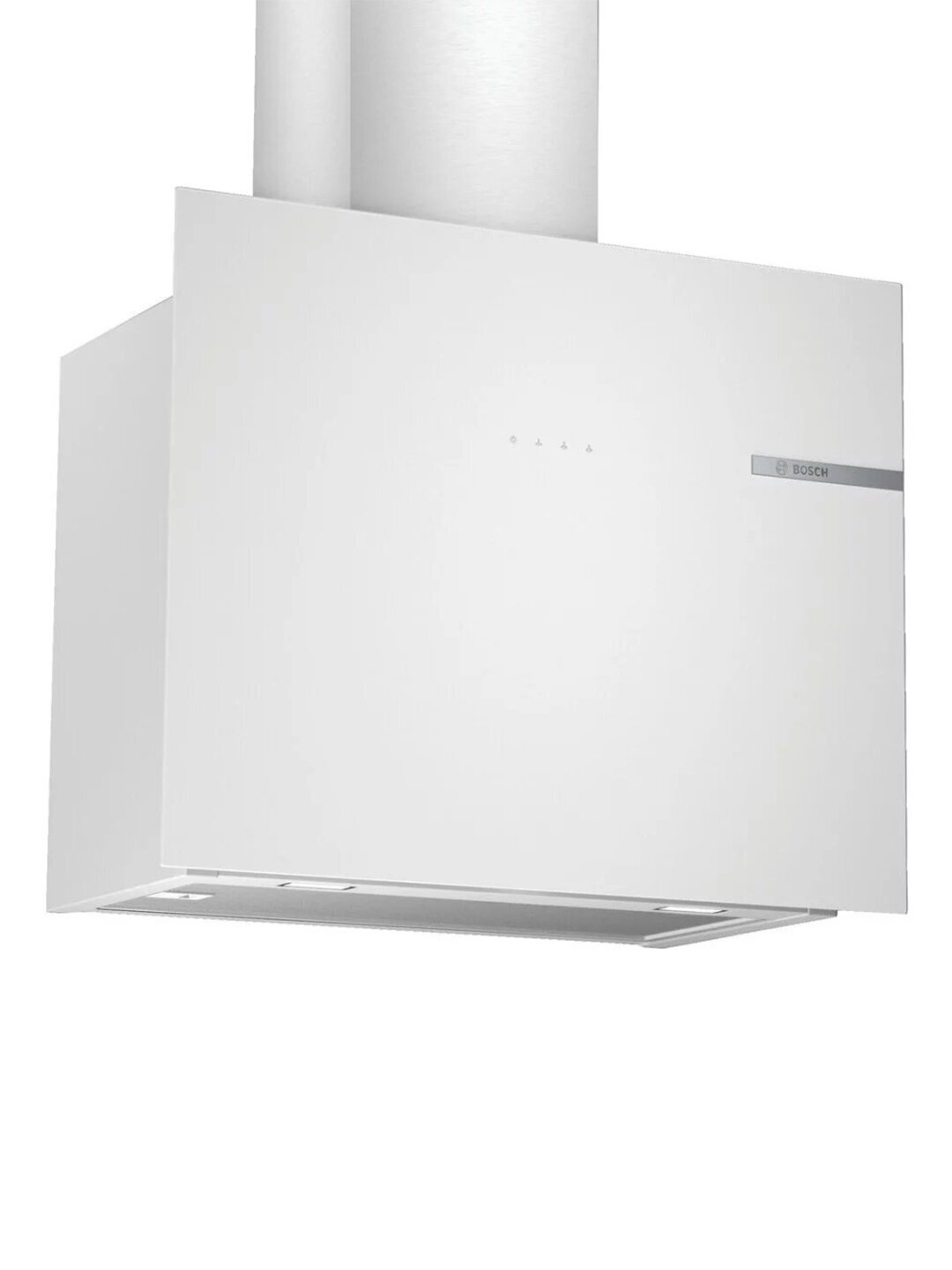 Вытяжка Bosch Serie 4 DWF65AJ20T, каминная, белая, сенсорное управление, 1 двигатель