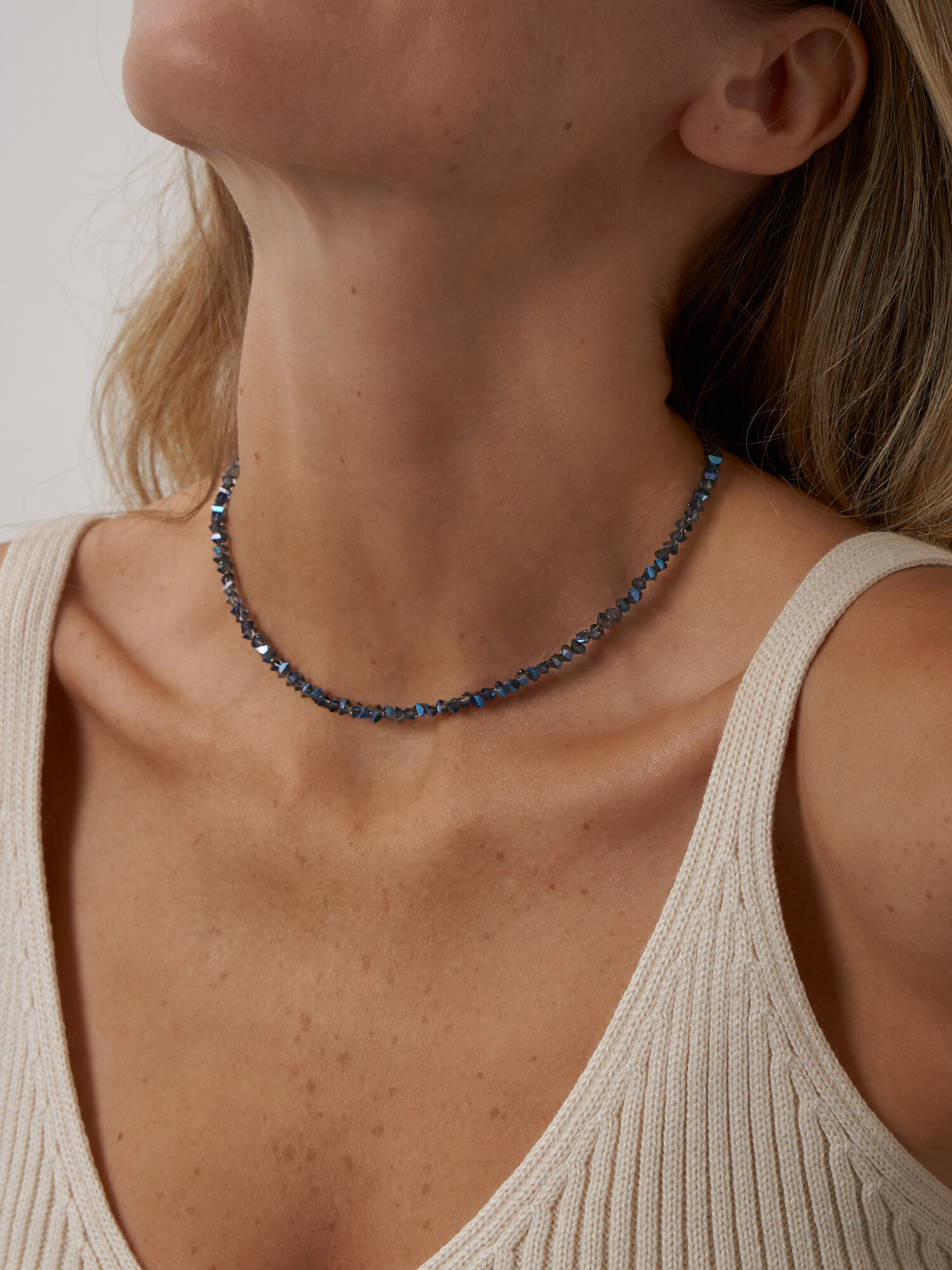 Чокер BLUE jewelry, длина 38 см, темно-синий