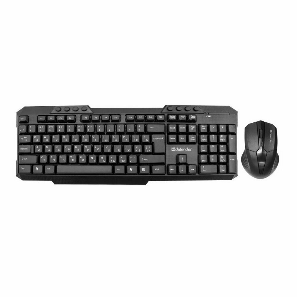 Комплект кл-ра+мышь беспров. Defender C-805 Jakarta black (USB, 112 кл, 1600dpi, multimedia) (45804)