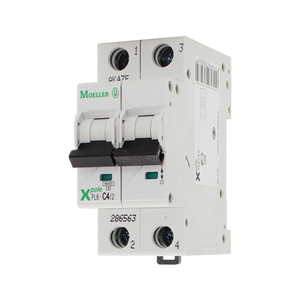 MOELLER / EATON PL6-C4/2 286563 Автоматический выключатель 2P 4A (C) 6kA