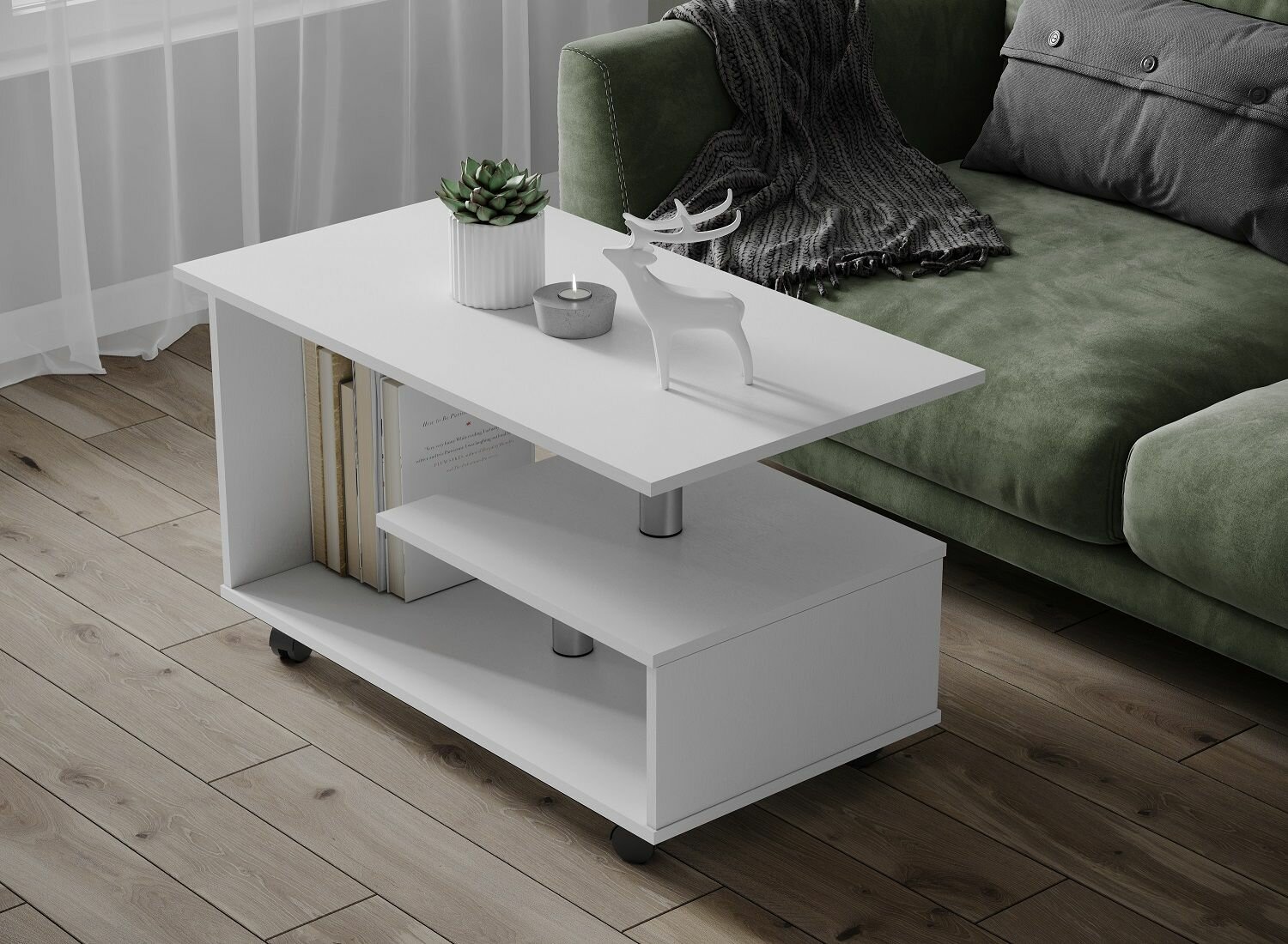 Столик журнальный Консул-5 белый