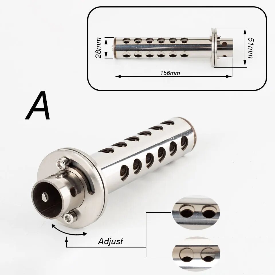 Выхлопная система мотоцикла вращающийся регулируемый глушитель для мотоцикла 48 мм-51 мм глушитель DB Killer глушитель звуковой редуктор A