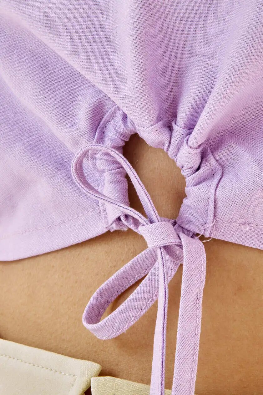 Топ Selfie, размер XS, светло-фиолетовый — фото 1