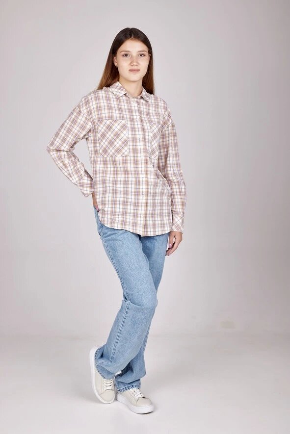 Рубашка Selfie, размер XS, бежевый — фото 1