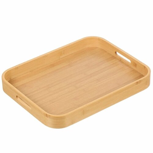 Поднос бамбук 455х355х5 см прямоугольный с ручками ST32145B 1924₽