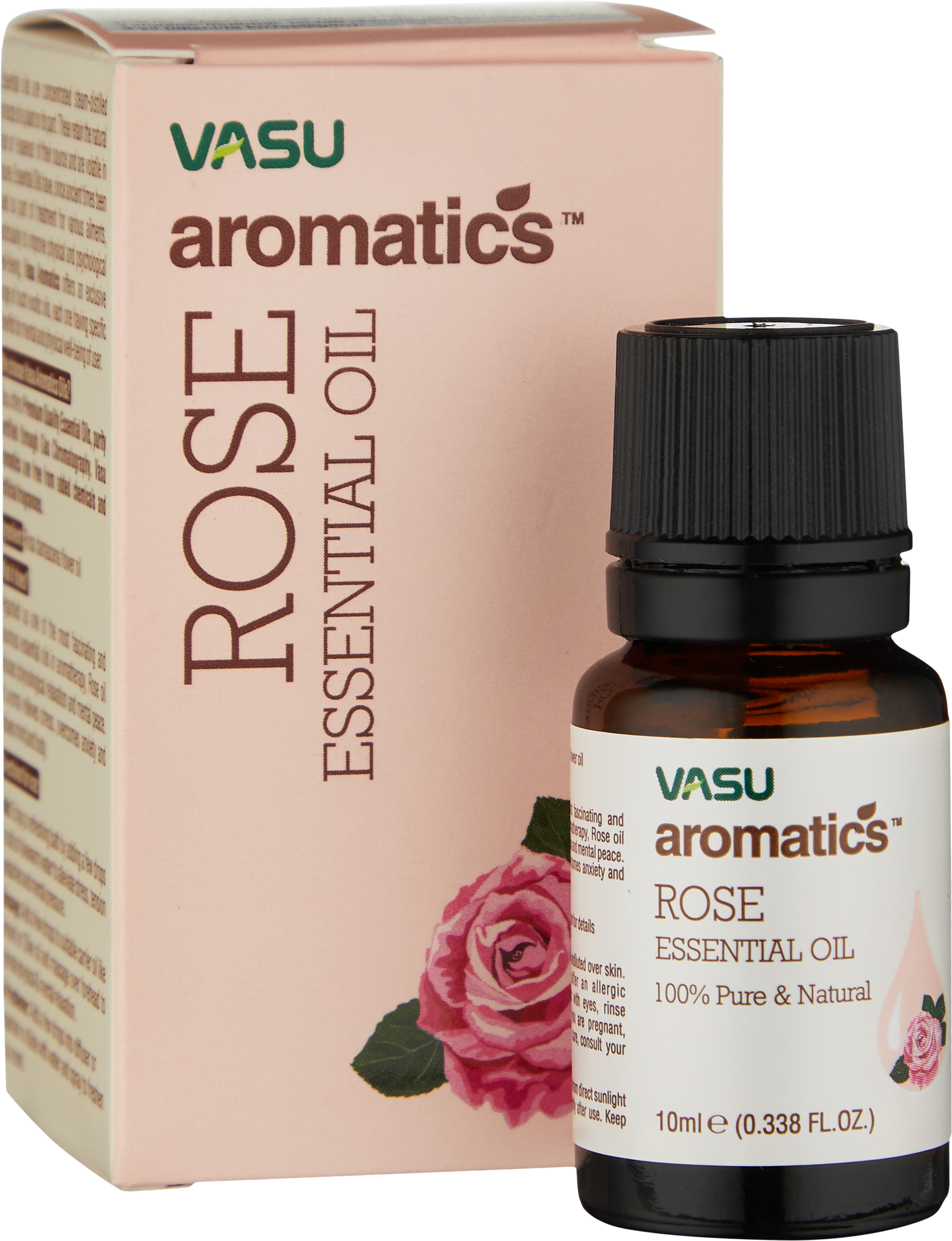 Эфирное масло Vasu Aromatherapy Oil Rose, 10 мл, 100% натуральный состав — фото 1