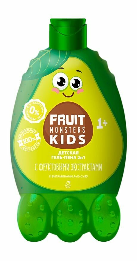 MEGA MONSTERS Гельпена 2в1 детский Авокадо Фрутомонстры 400 мл