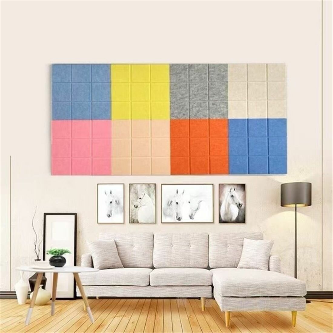 Доска для заметок на стену из ЭКО-войлока Панели облицовки стен тканевая выставочная панель Текстильная доска 8 штук