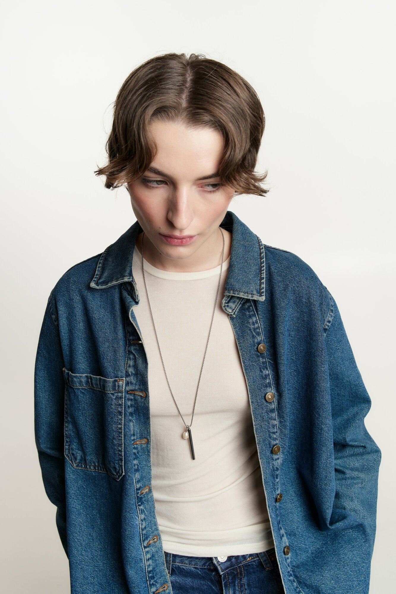 Цепь RESURS, 1 шт., длина 75 см, серый, белый, серебряный — фото 1