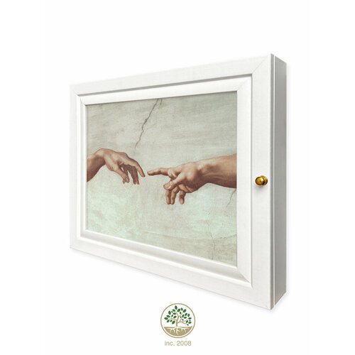 Ключница настенная с дверцей Topposters, 26х31 см, (петли слева)