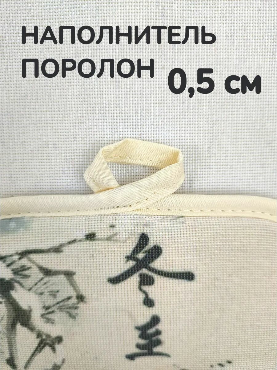 Прямоугольные кухонные прихватки для горячего из рогожки, набор 2 штуки, ГрандСтиль — фото 1