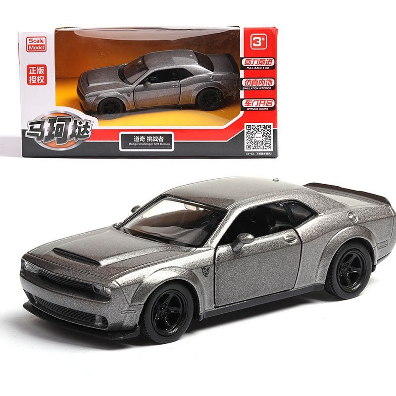 Исключительная модель автомобиля Dodge Challenger SRT Demon 1:36 из сплава с реалистичным дизайном