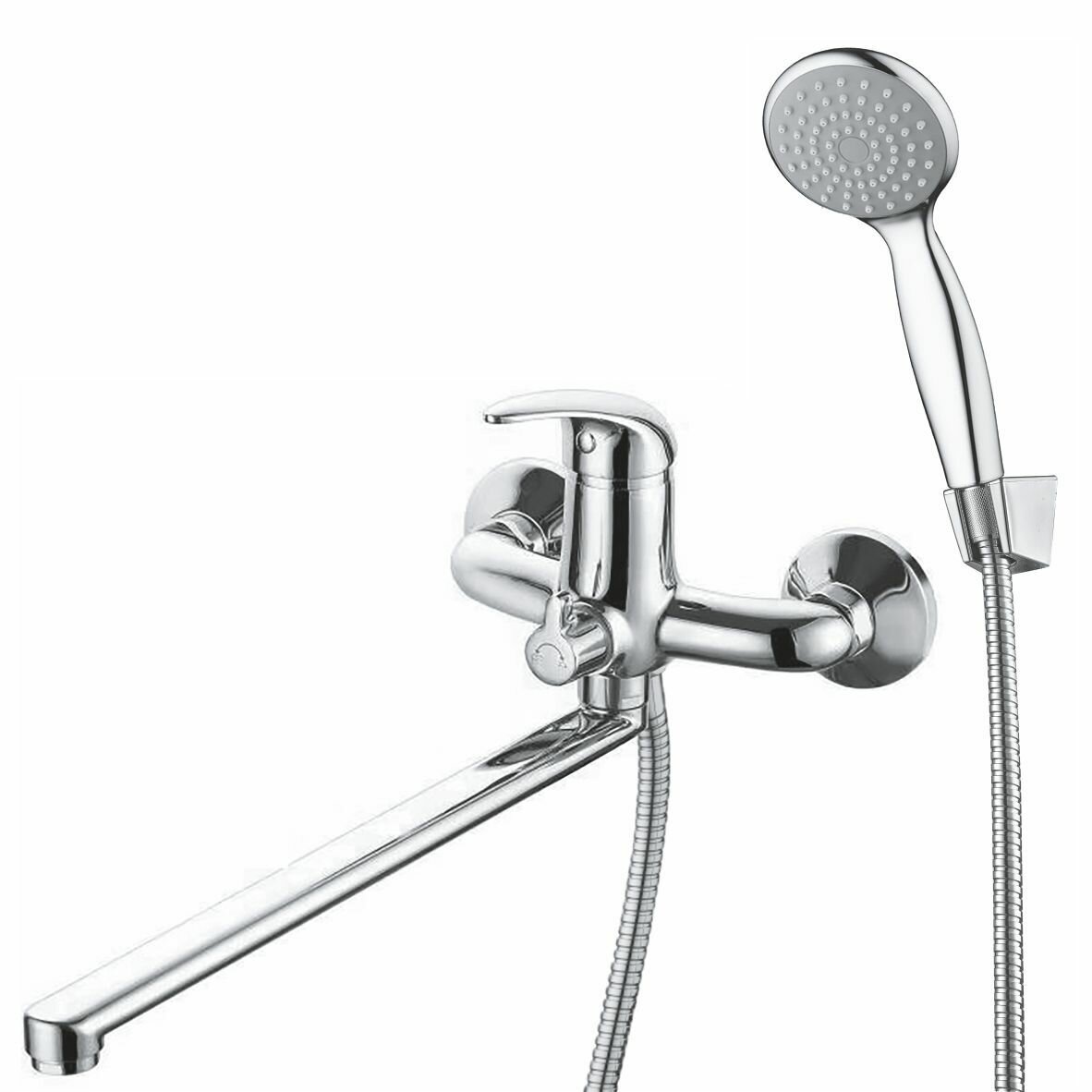 Смеситель для ванны и душа длинным изливом GROSS AQUA 7211257C 35F Basic