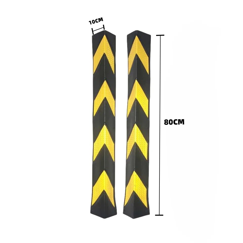 80 см x 10 см x 8 мм автомобильный гараж настенные защитные наклейки светоотражающие предупреждающие защитные полосы для парковки гаража настенные угловые защитные полосы 2PCS