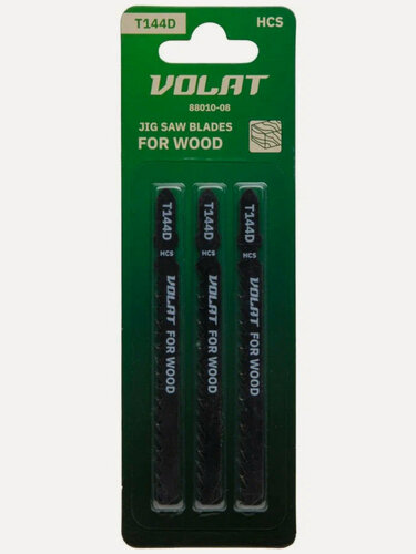 Изображение товара Пилка для электролобзика волат по дереву T144D 3 штуки (88010-08)