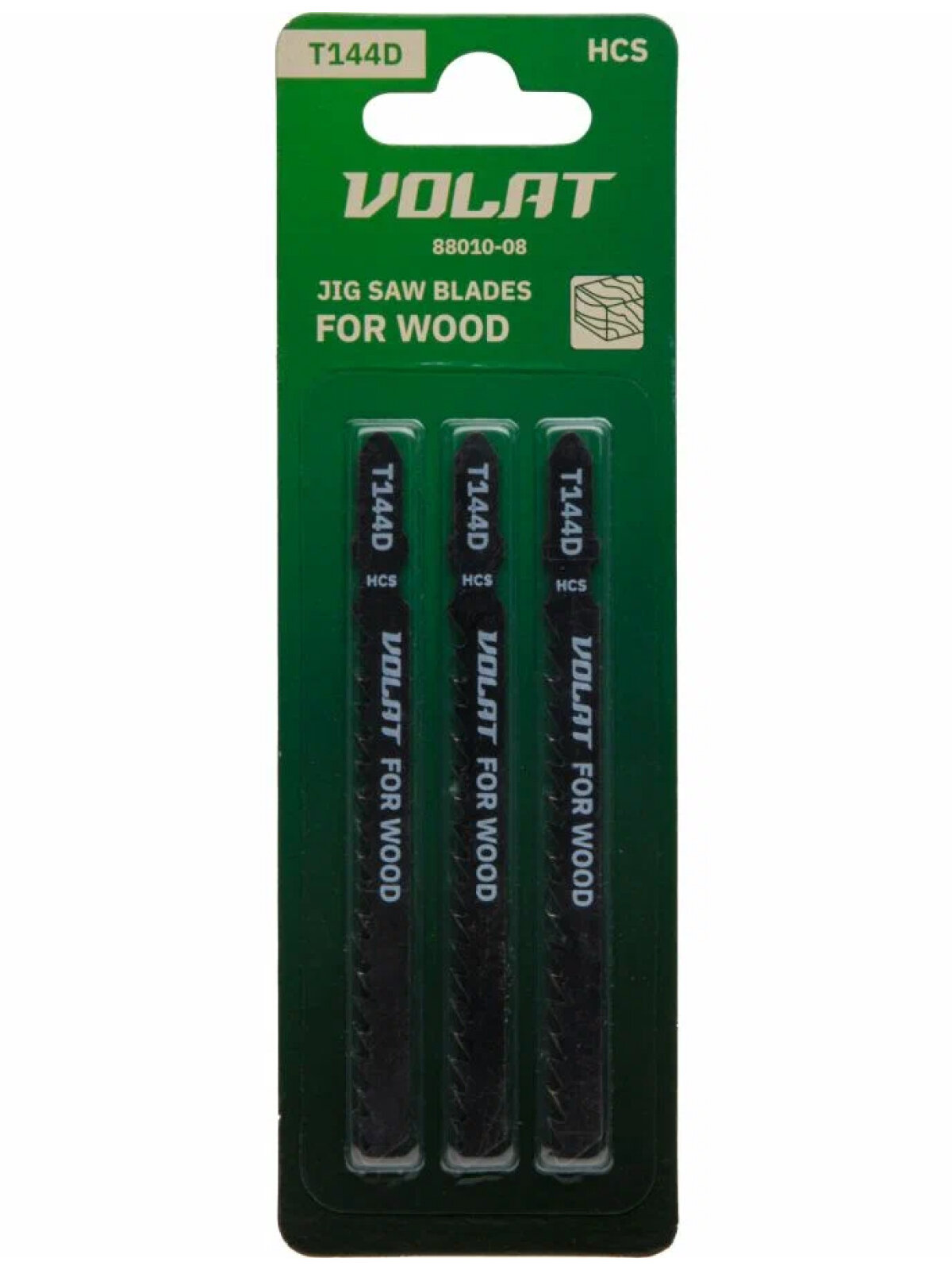 Пилка для электролобзика волат по дереву T144D 3 штуки (88010-08)