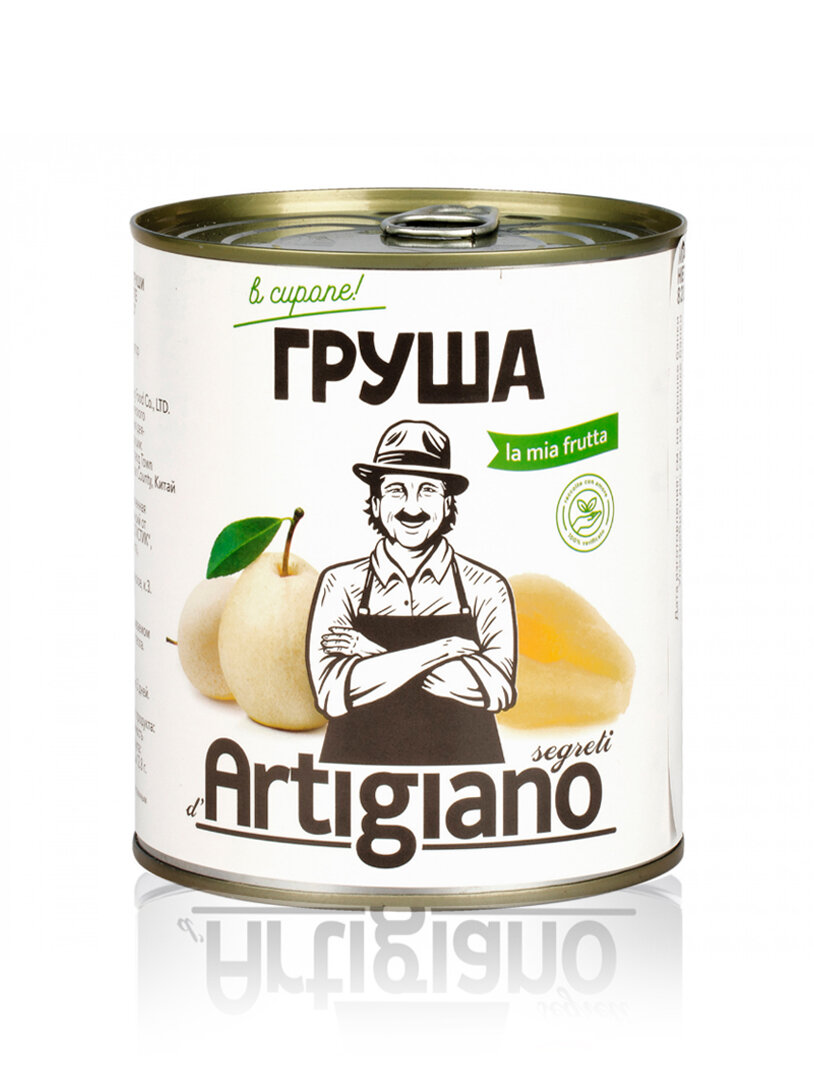 Груши Segreti d`Artigiano половинки в сиропе, La Mia Frutta, Италия, 820 г
