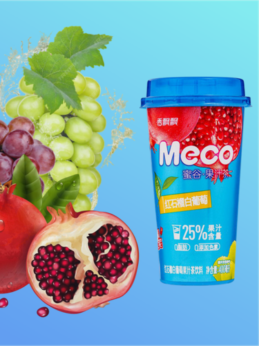 Изображение товара Чай холодный фруктовый Meco со вкусом граната и винограда киш-миш 400 мл, Китай