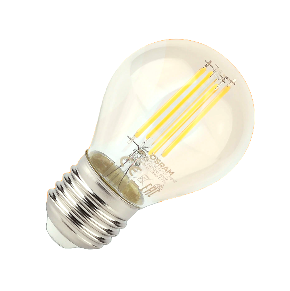Лампа филаментная E27 OSRAM LED Star 800 лм 6Вт 2700К теплый свет цоколь E27 светодиодная шар