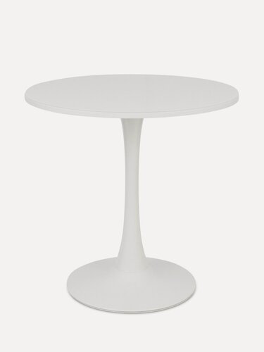 Изображение товара Стол обеденный МДФ+стекло Tulip-18 белый/белый D70