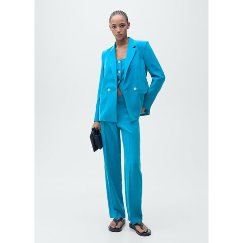 фото Брюки mango outlet tempo, размер 40, синий