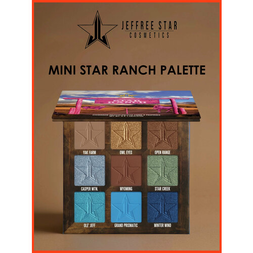 фото Палетка теней для век jeffree star - mini star ranch palette, 9 оттенков, 13.5 гр.
