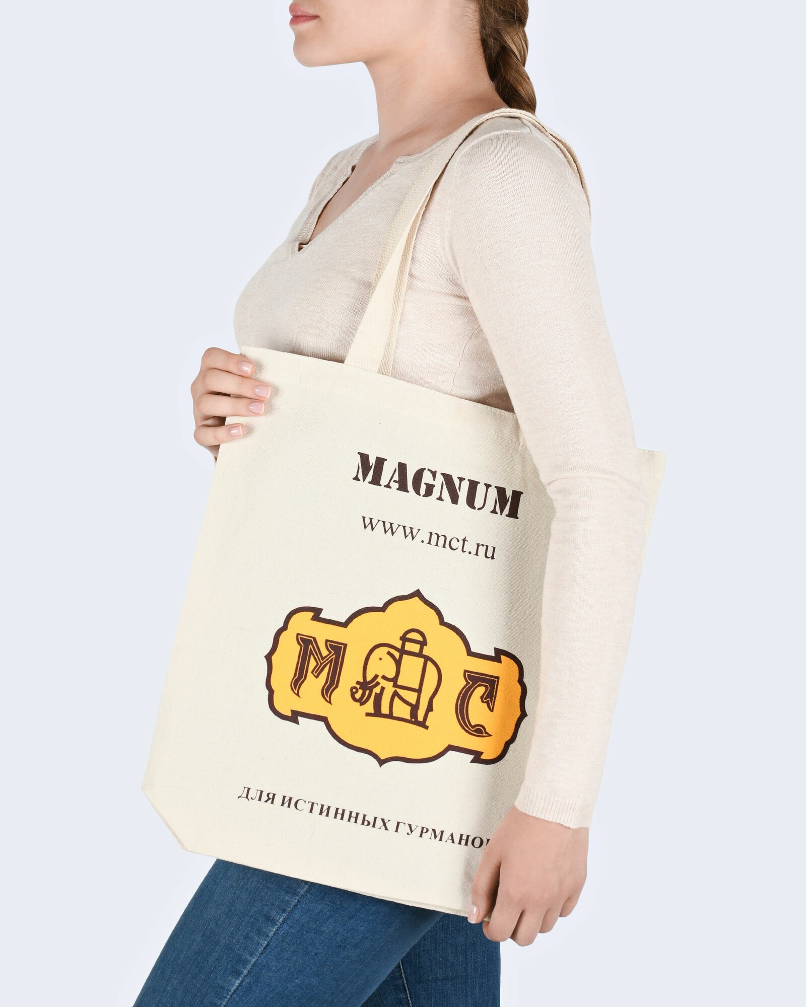 Сумка шоппер , белый — фото 1