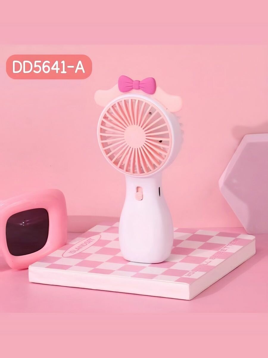 Детский портативный вентилятор с подсветкой, тип A- розовый