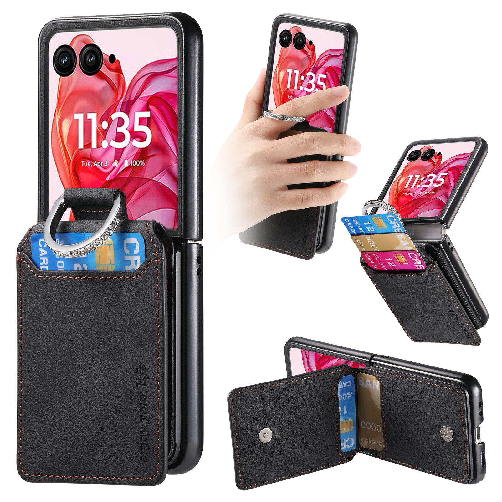 Чехол для Moto Razr 60 Ultra / Motorola Razr 60 Ultra, глянцевая поверхность, металл, пластик, защита камеры, ударопрочный, Motorola, Moto Razr 60 Ultra, чехол-кардиомонитор, black