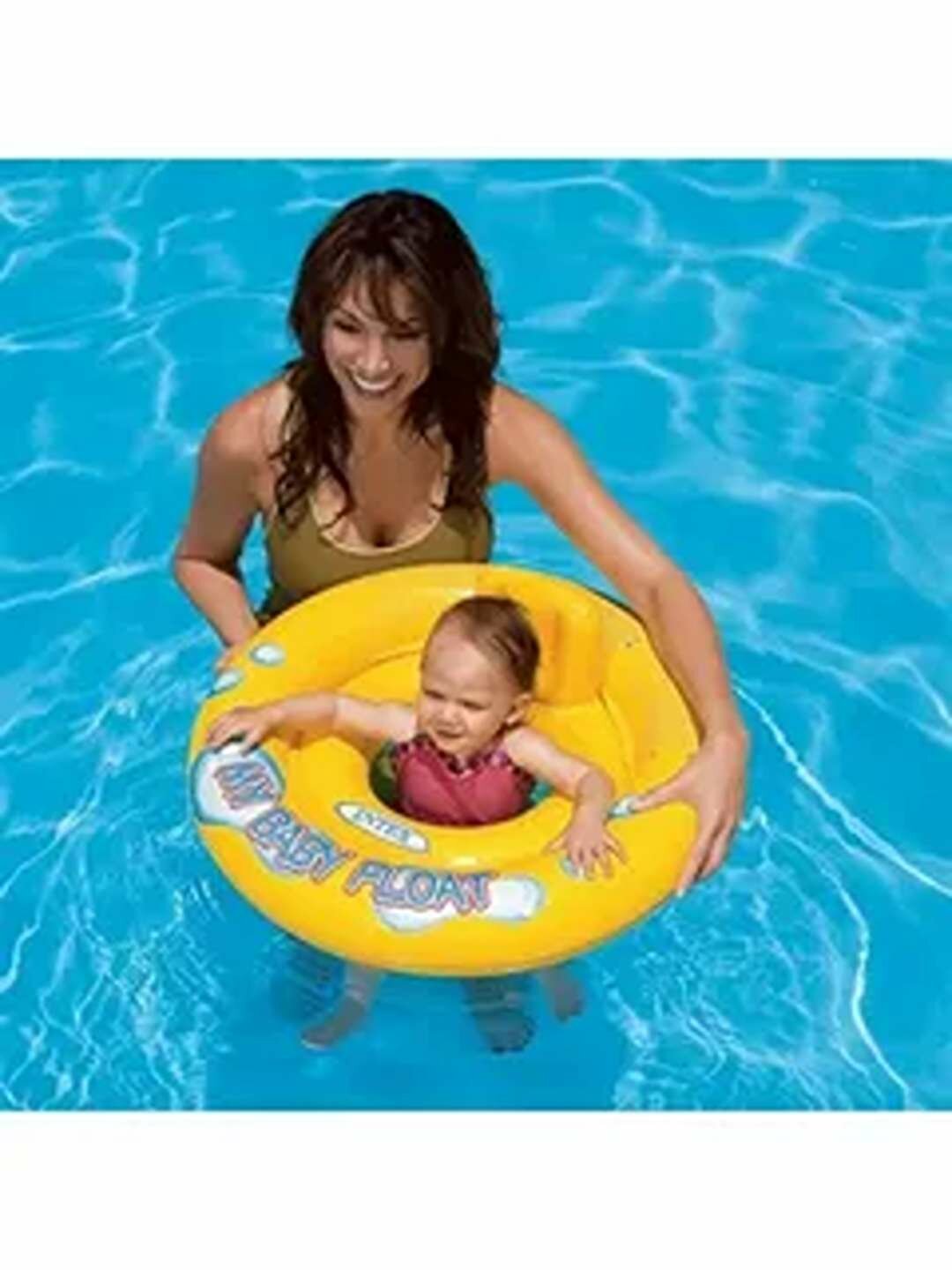 Intex Круг для плавания My baby float, с сиденьем, 70 см, от 6-12 месяцев,