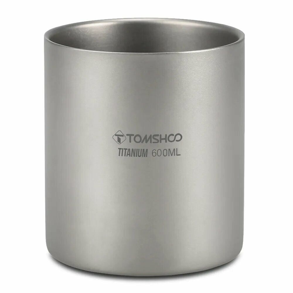 Кружка , TOMSHOO 600 мл Титановая чашка для воды с двойными стенками, Top Sport, Techshow