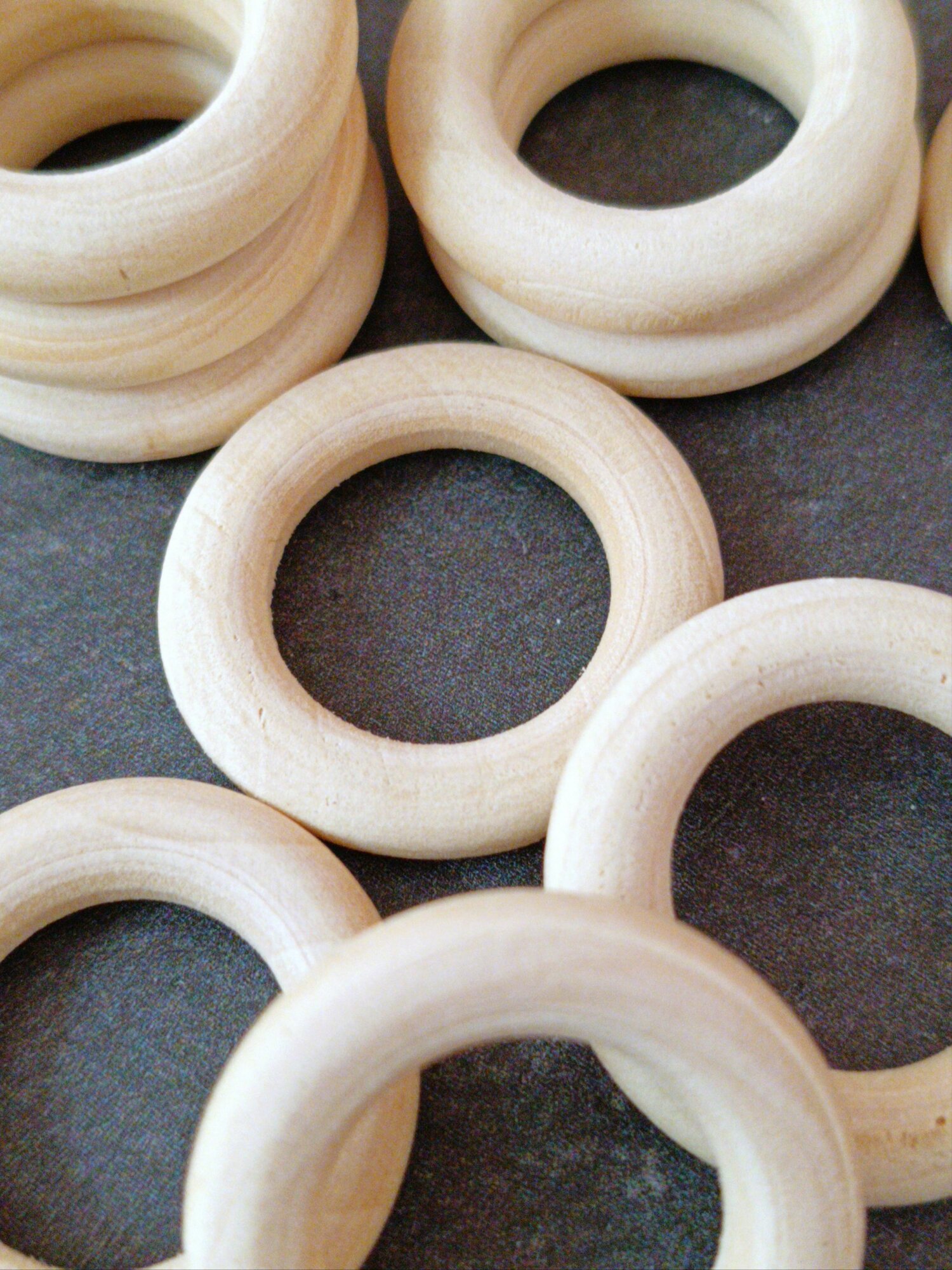 Кольцо деревянное для рукоделия 30мм 10шт — фото 1