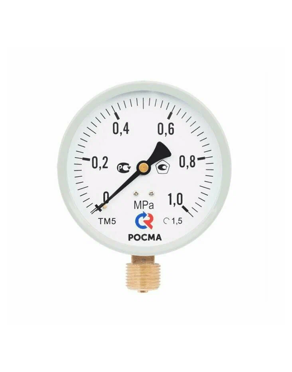Манометр ТМ-510Р.00 (М2) радиальный Дк100мм 0-4 МПа кл.1,5 G1/2" Росма 00000007185
