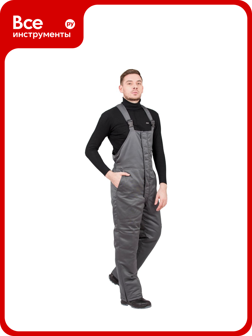 Зимний полукомбинезон Эксперт Спецодежда Прим серый р.52-54 рост 182-188 6446000033930