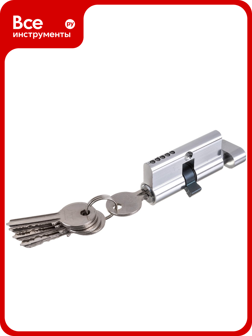 Цилиндровый механизм с вертушкой AJAX AX102/60 mm 25+10+25 CP хром 5 кл. 39839