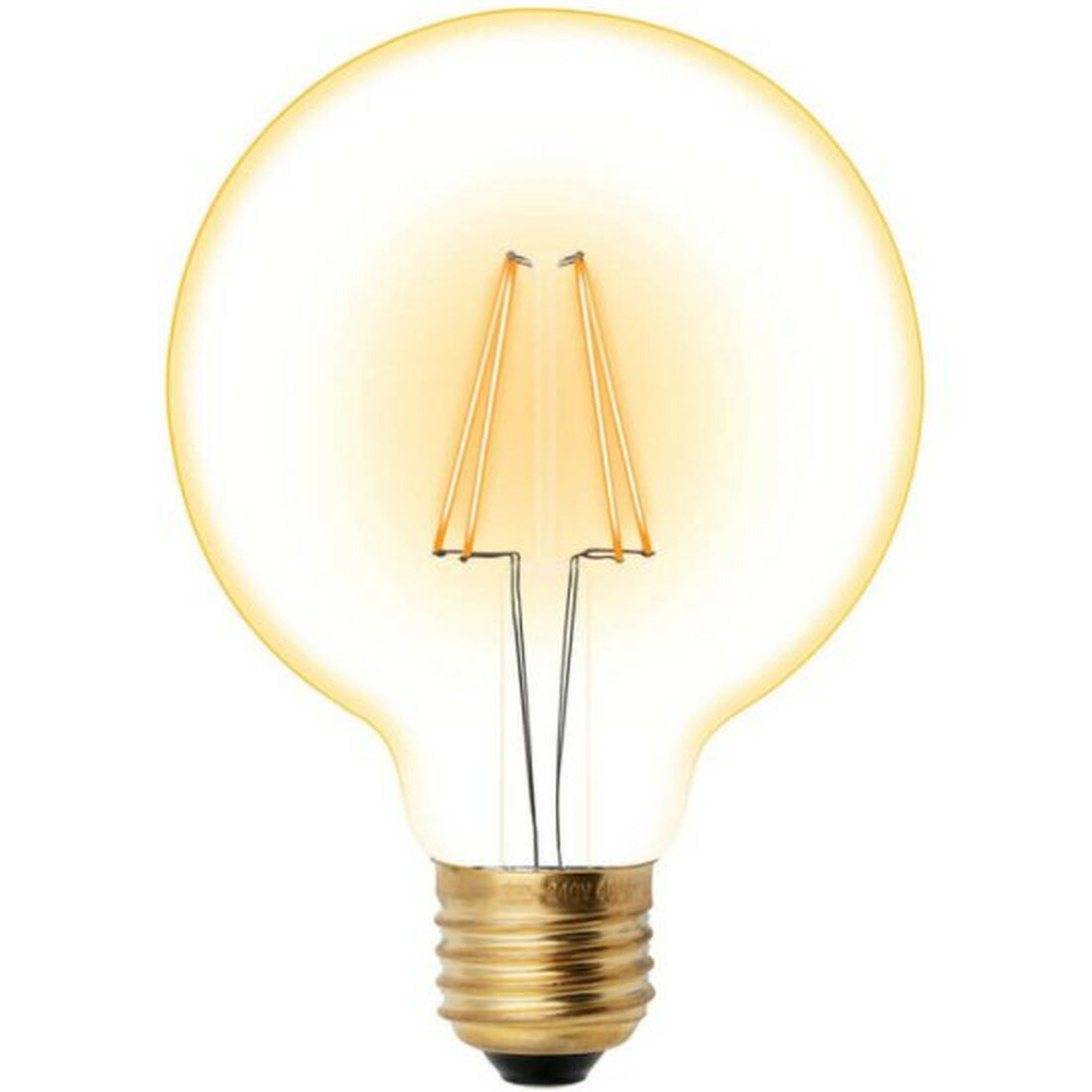 Светодиодная лампа Uniel Vintage LED-G95-6W/GOLDEN/E27 GLV21GO Форма «шар» золотистая колба. Картон. ТМ