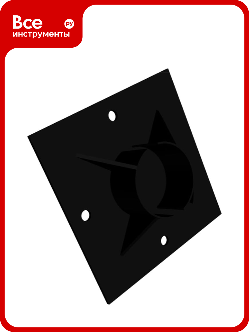 Оголовок для сваи Русская Свая 150x150x3 мм d76 мм усиленный с 4 косынками черный Og-us-76-150-4