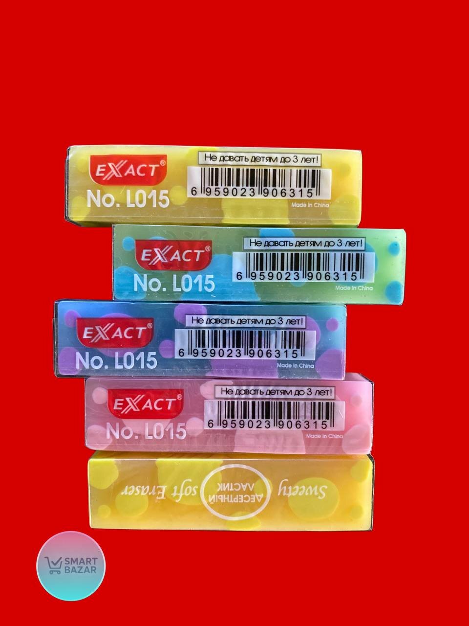 Набор ластиков Exact Dessert L015, фигурных, для карандашей, в виде десертов, 4 шт