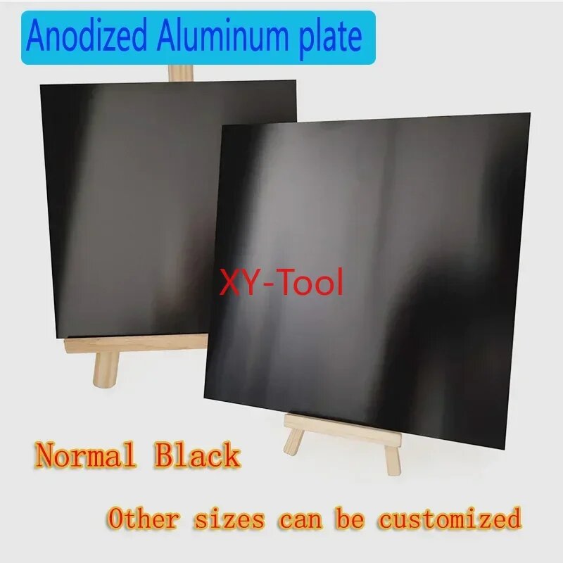 Анодированный алюминиевый лист 5052 черный 0.5-2 мм Standard Black 300x300x1.5mm 1Pcs