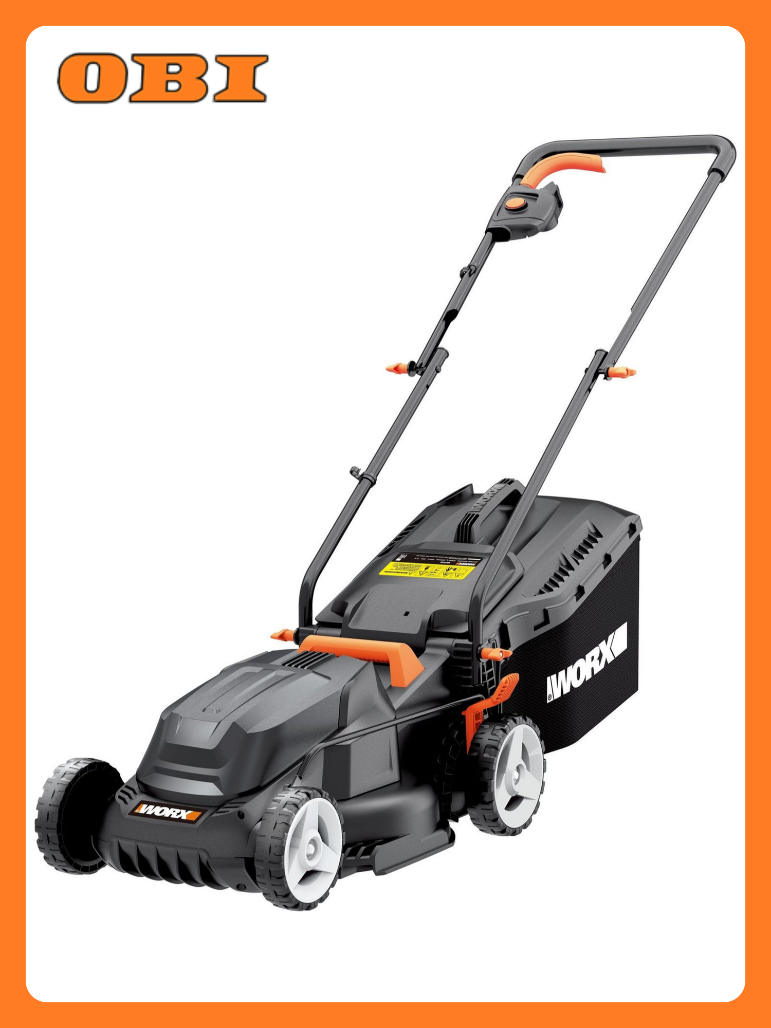 Газонокосилка электрическая WORX WG713E 1200Вт ширина скашивания 34см травосборник 30л