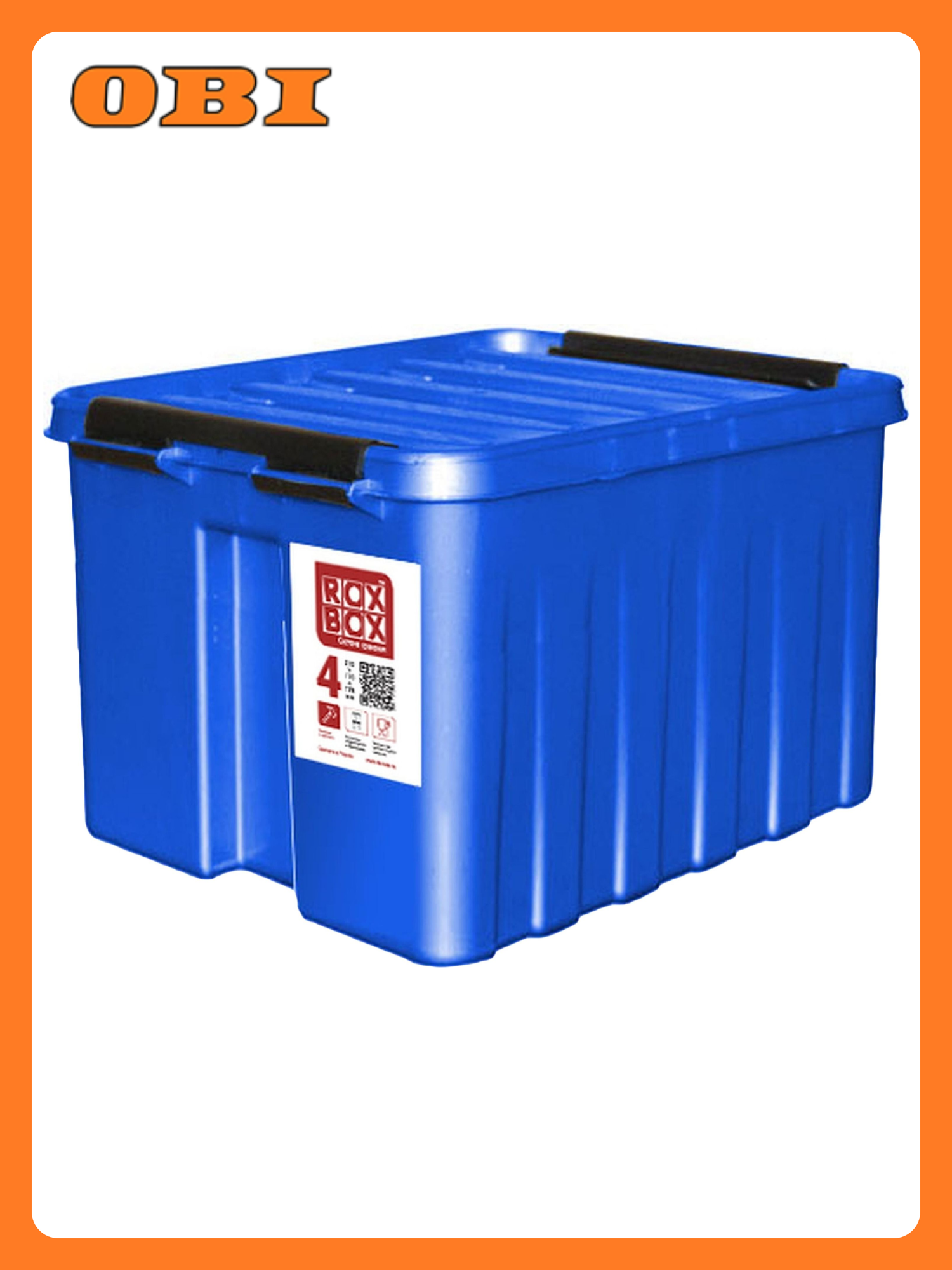 Контейнер для хранения с крышкой ROX-BOX полипропилен синий 175х170х210 мм 45 л