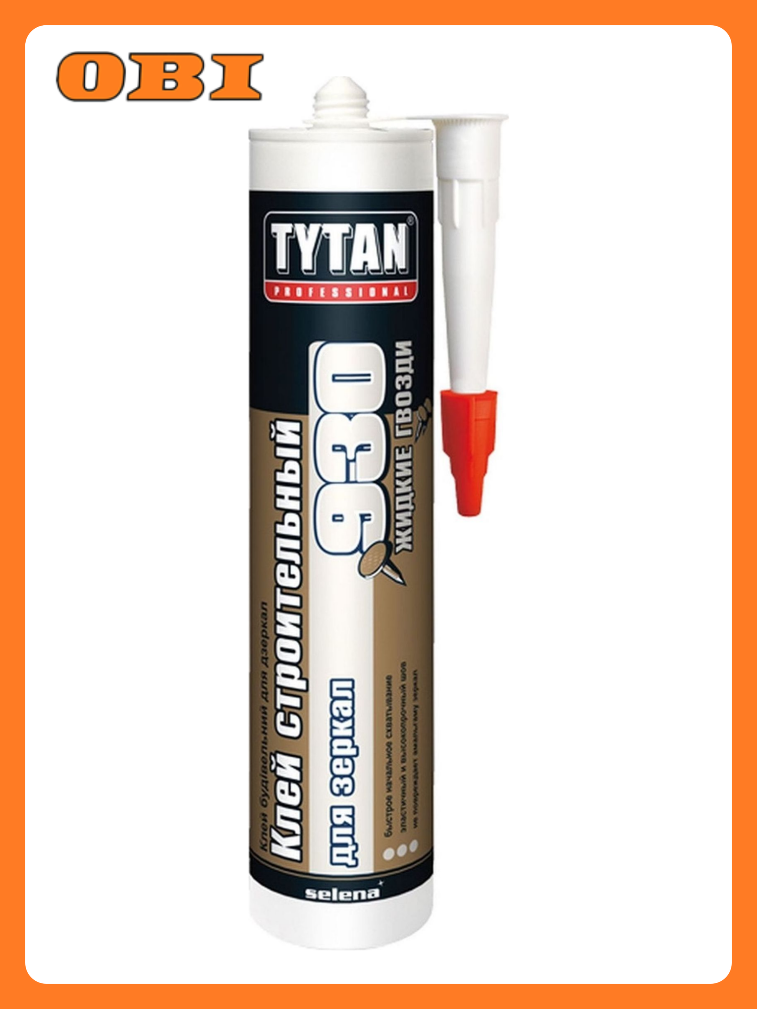 Клей монтажный TYTAN №930 для зеркал и металла термостойкий 380г