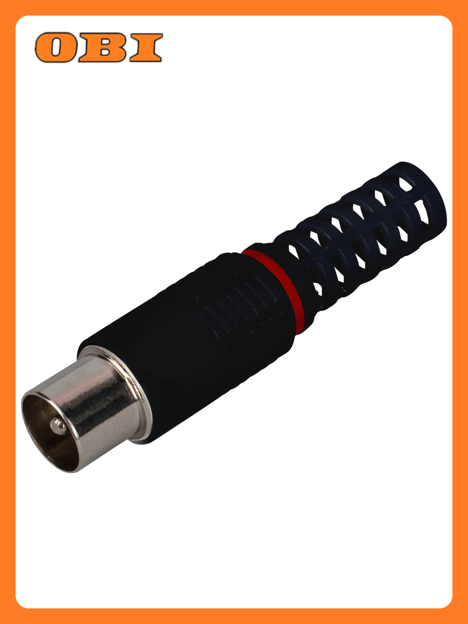 Разъем ERA для ТВ-антенны серебристый без пайки черный 1 шт