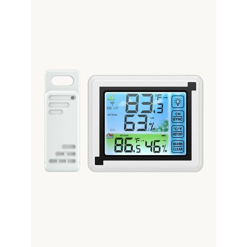 Домашняя погодная станция с беспроводным выносным датчиком