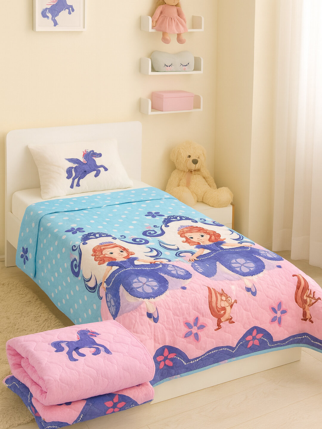 Детское покрывало 150×200, с героями мультиков — плед на кровать и диван, летнее одеяло