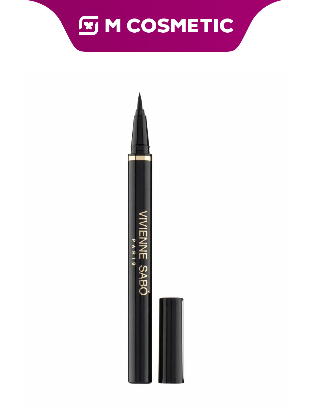 Подводка-фломастер Vivienne Sabo Feutre Fin Т801, водостойкая, ультратонкий аппликатор, черный