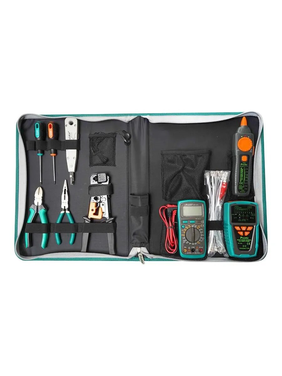 Набор инструментов Pro'sKit PK-2629 для обслуживания LAN и телекоммуникационных сетей, 9 пр.