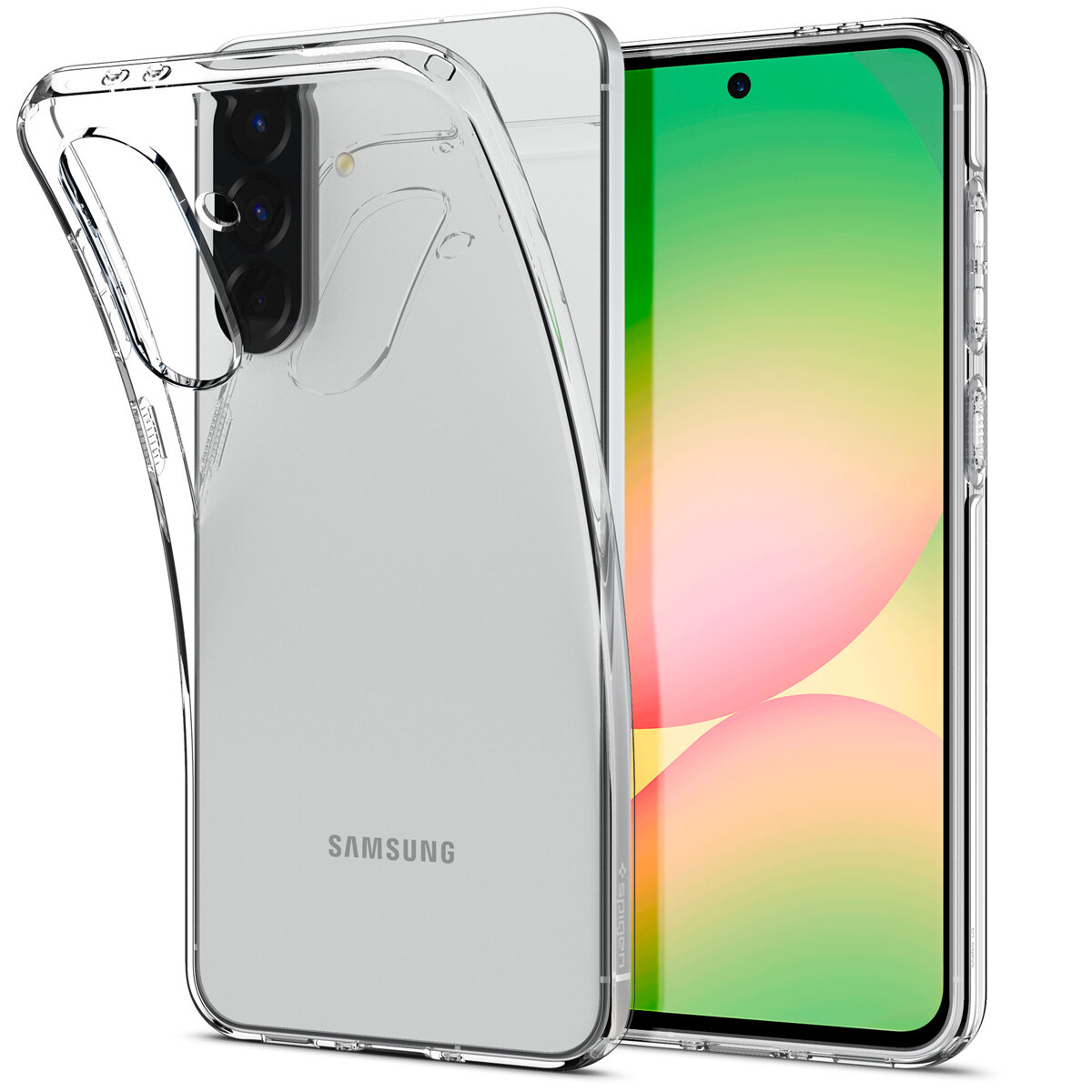 Чехол Spigen на Samsung Galaxy A56 5G (ACS09298) Crystal Flex / Спиген чехол для Галакси А56, противоударный, с защитой камеры, прозрачный