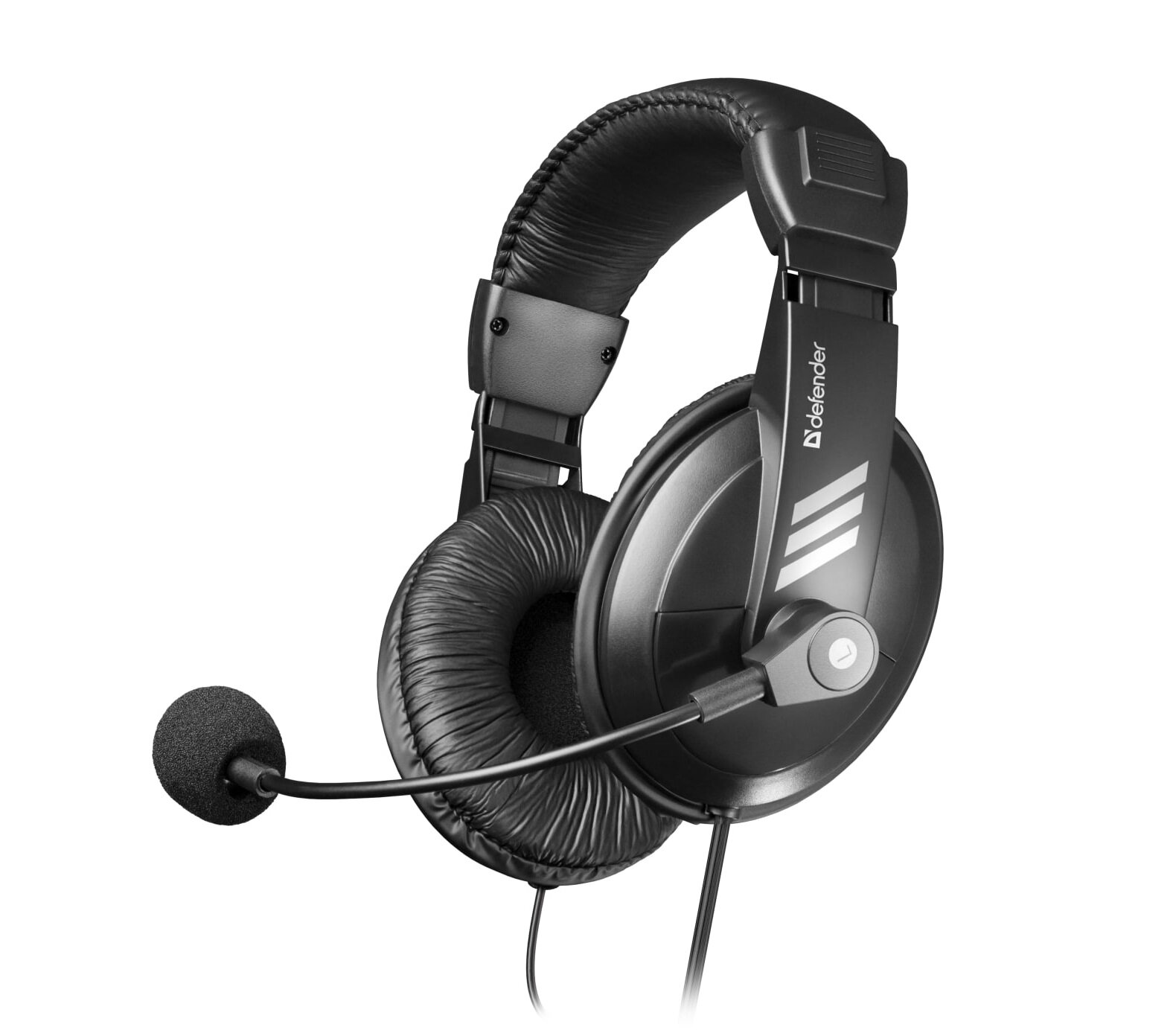Наушники Defender Gryphon 750 HN-63750, проводные, черные, с регулятором громкости
