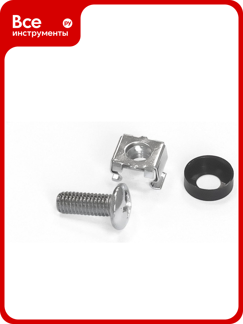 Крепежный комплект ExeGate CNS-M6-20 винт шайба квадратная гайка 20 шт. 292856